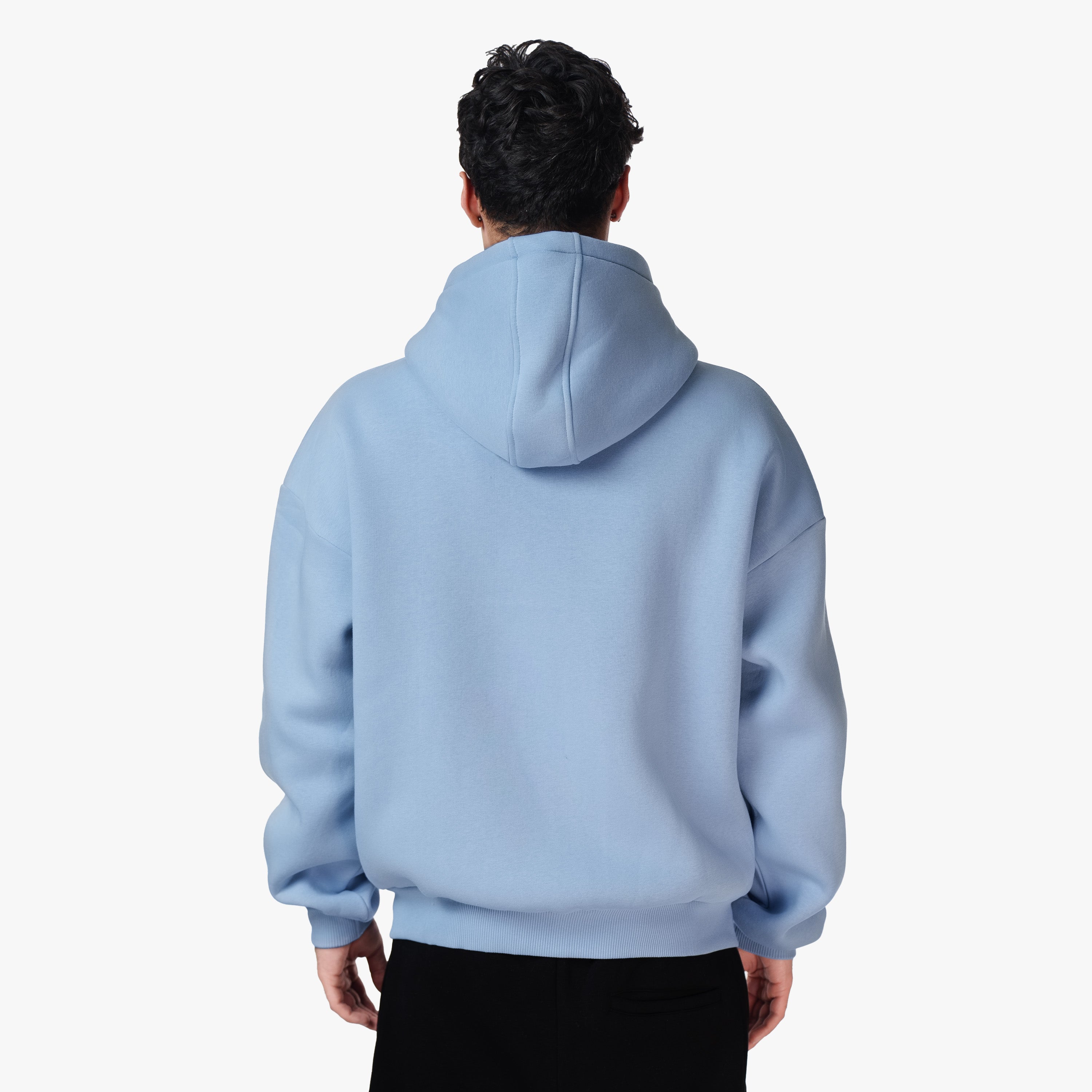 BASIC ZIP-HOODIE ICE BLUE