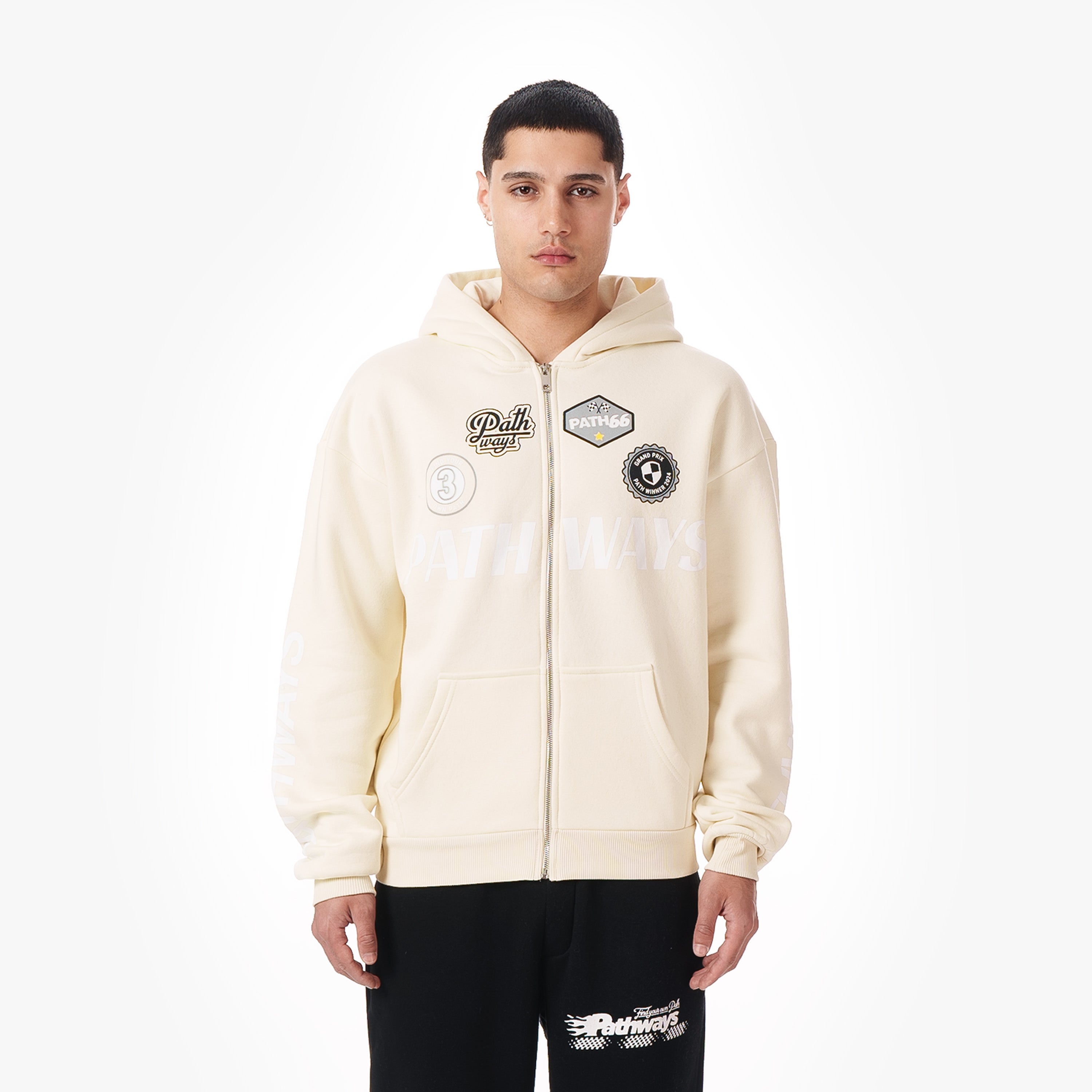 PATHWAYS RACING ZIPPER BEIGE