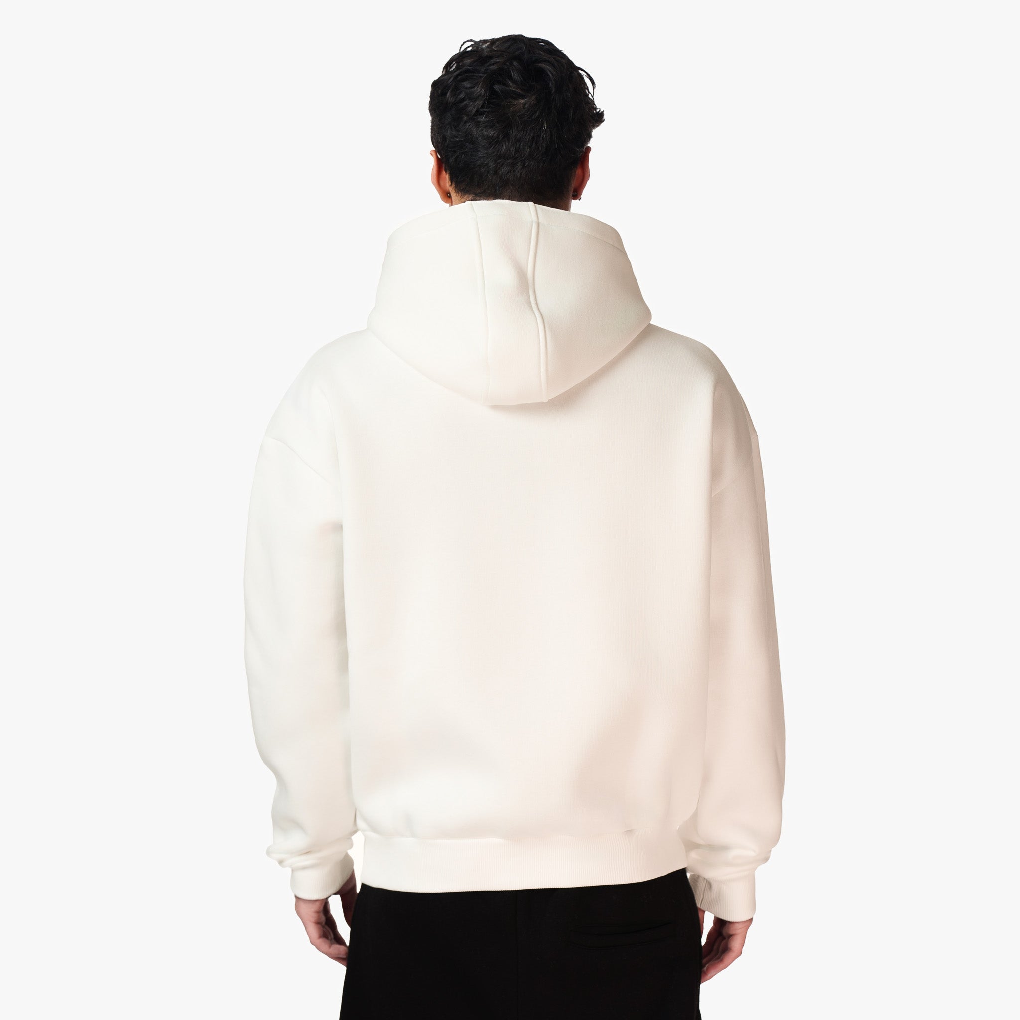 BASIC ZIP-HOODIE CREAM WHITE