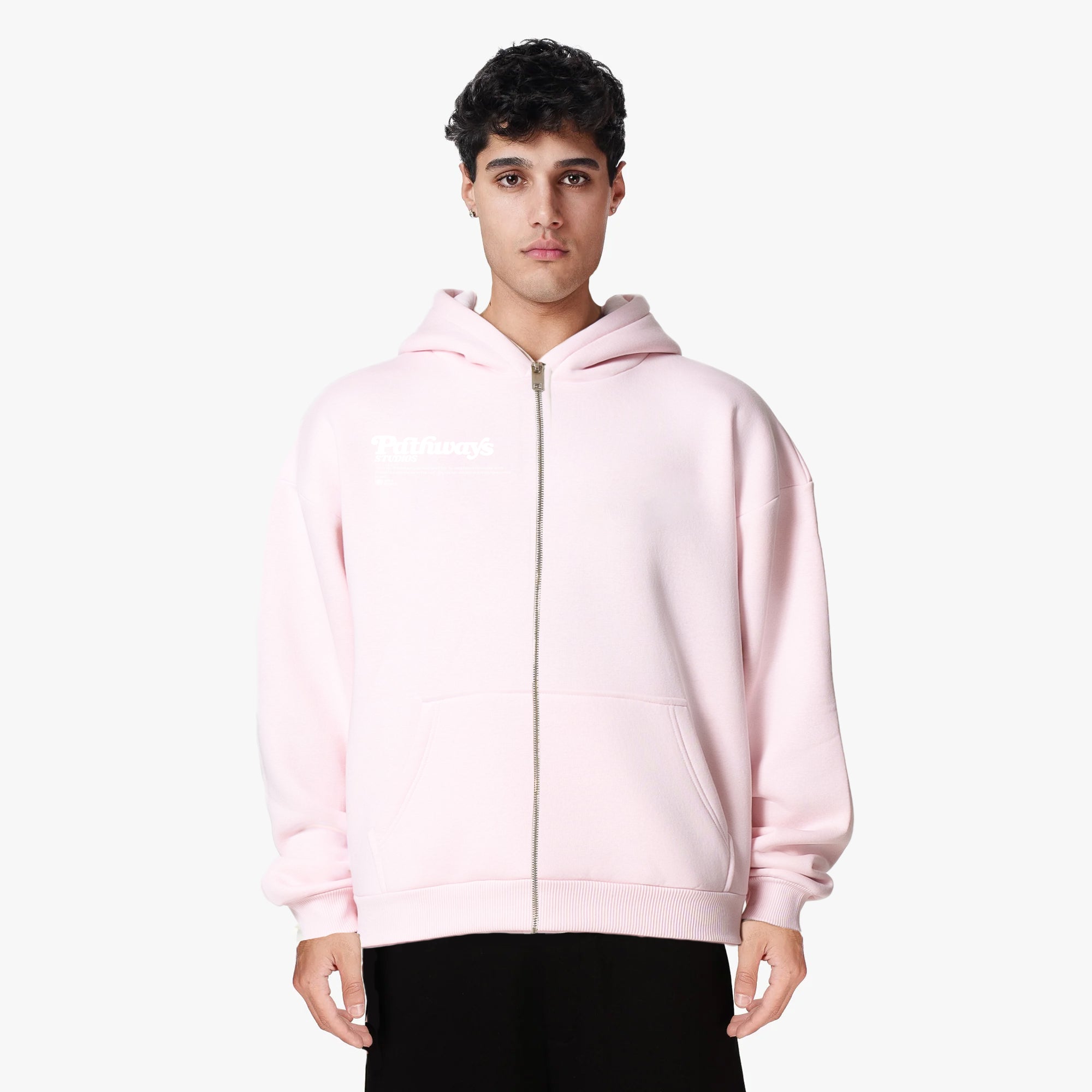 MINIMALIST ZIP-HOODIE PASTELLROSA