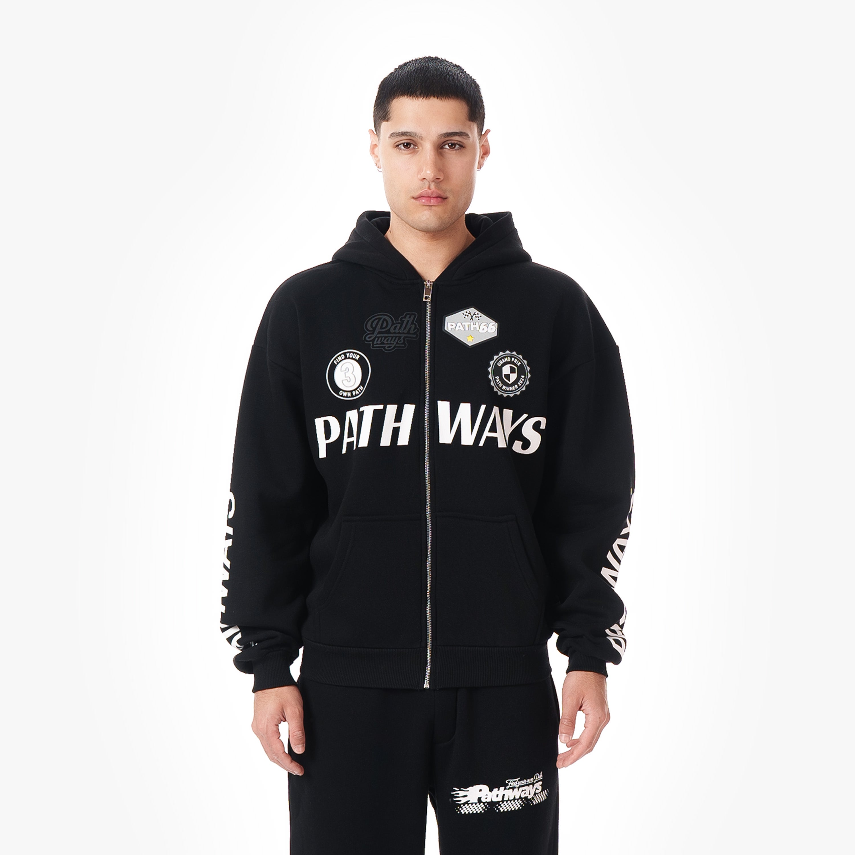 PATHWAYS RACING ZIPPER BLACK